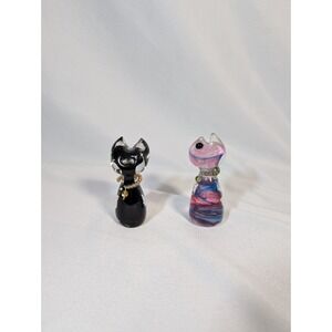 Catherine Labonte- Blown Glass Sculpture-cats Dog Canadian Glass